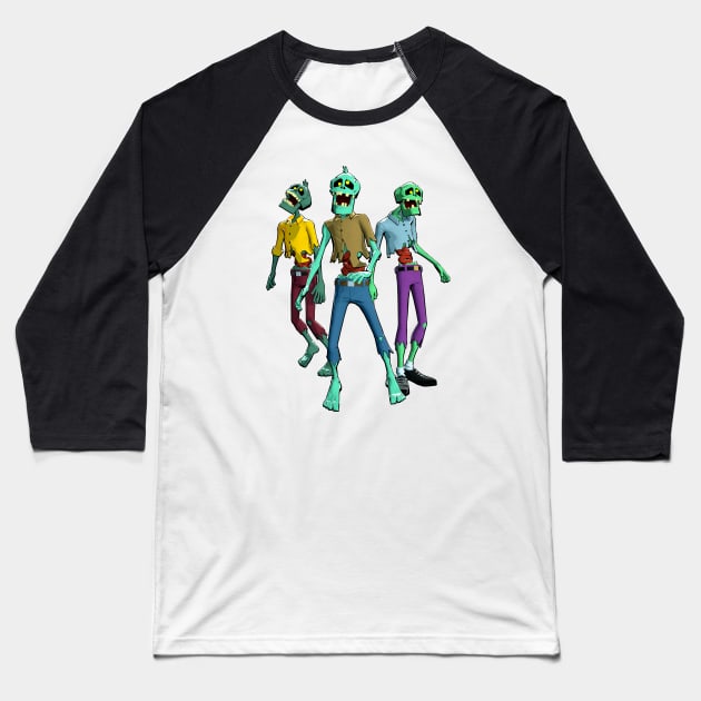 Zombies! Baseball T-Shirt by Implausible Industries